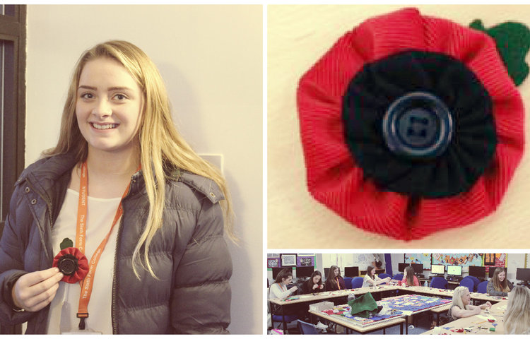 Image of Staff and Students remember and pay tribute on Armistice Day