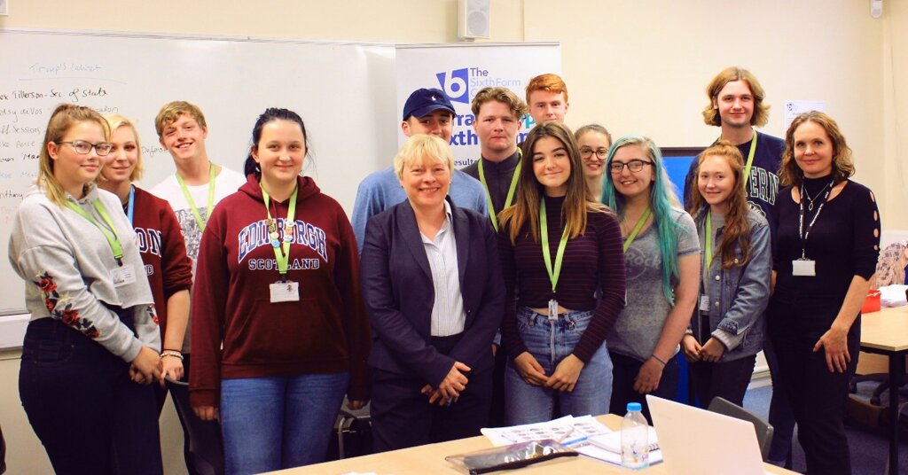 Image of Angela Eagle MP hosts Q&A with College's Politics students