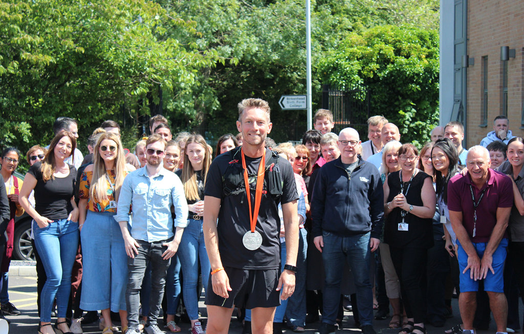 Image of Art teacher Alan runs 214 miles in four days for cancer charity