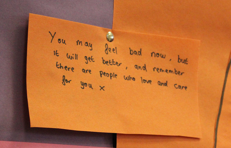 Image of Students’ kind words and advice on World Mental Health Day