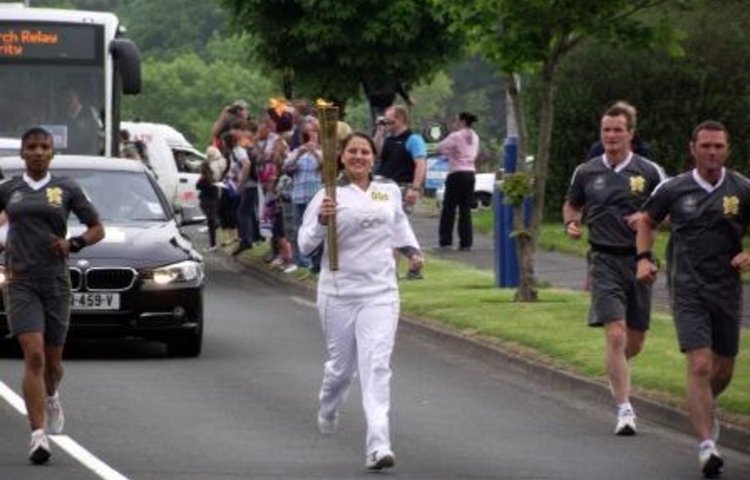 Image of Student Carries Olympic Flame! 