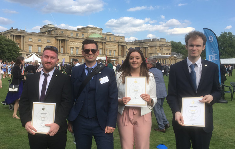 Image of College alumni receive DofE Gold Awards at Buckingham Palace